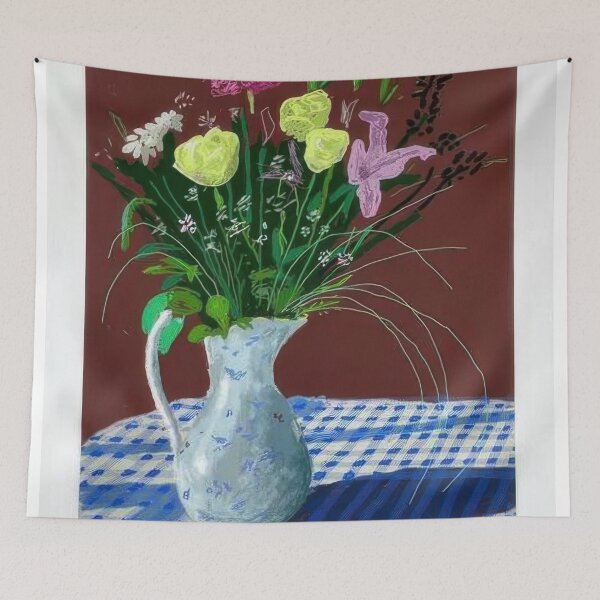 Item preview, David Hockney -  th February , Jug With Flowers - Signed Print by David Hockney undefinedr designed and sold by LILLIANSTRANGEy.
