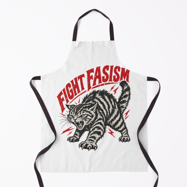 Item preview, Fight Fascism Retro Angry Cat Political Activism Design designed and sold by luffyShop1.