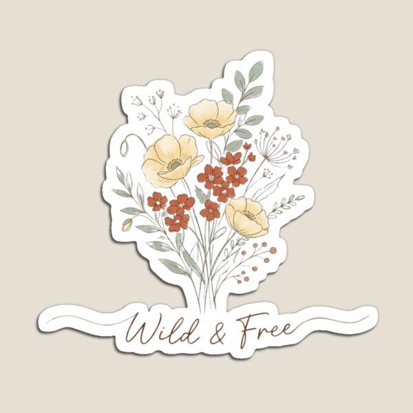 Item preview, Wild and Free Wildflower Bouquet PNG, Boho Floral Sublimation Design, Botanical Script Shirt, Cottagecore Nature Lover Gift, Watercolor Flower Print designed and sold by abdelhamid85.