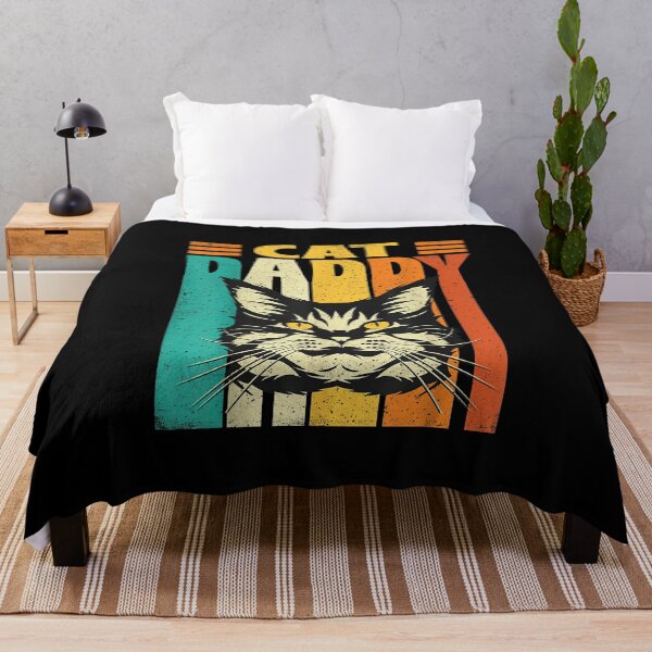 Item preview, Cat Daddy Vintage Retro Sunset Cat Lover Shirt designed and sold by PinkPeonStores.