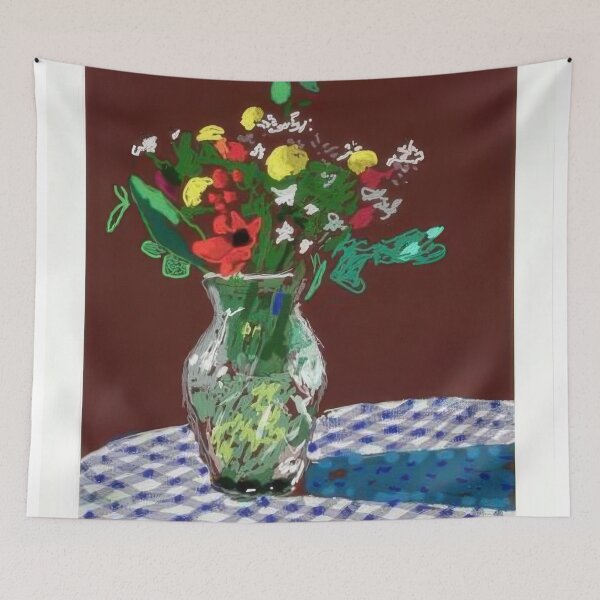Item preview, David Hockney -  th February, , More Flowers In A Glass Vase - Signed Print by David Hockney undefinedr designed and sold by LILLIANSTRANGEy.
