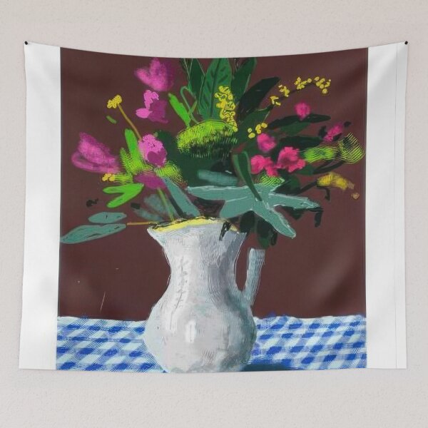 Item preview, David Hockney -  th March , Flowers In A Jug - Signed Print by David Hockney undefinedr designed and sold by LILLIANSTRANGEy.