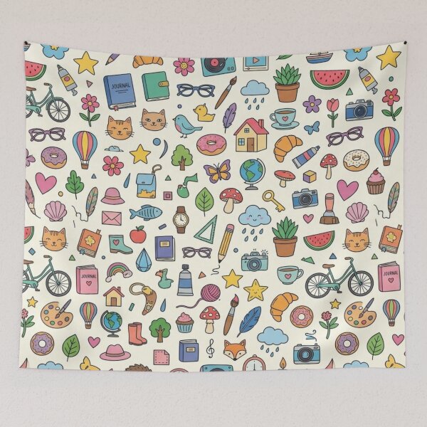 Item preview, Happy Everyday Adventure Pattern designed and sold by lungpleecha.