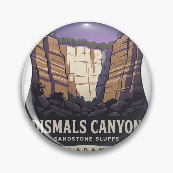 Item preview, Dismals Canyon Sandstone Bluffs Alabama Crest Sticker designed and sold by DetourDgn.