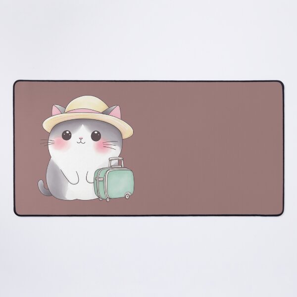 Item preview, Kawaii Travel Cat With Suitcase Summer Vacation designed and sold by NadinArtStudio.
