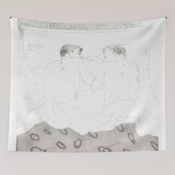 Item preview, David Hockney -  Two Boys Aged  Or  - Signed Print by David Hockney undefinedr designed and sold by LILLIANSTRANGEy.