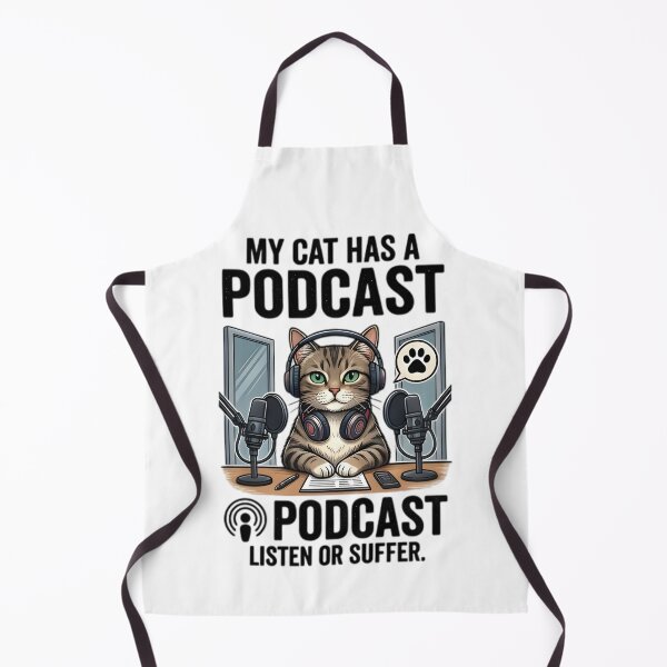 Item preview, My Cat Has A Podcast Funny Headphones Cat designed and sold by Pyt27.