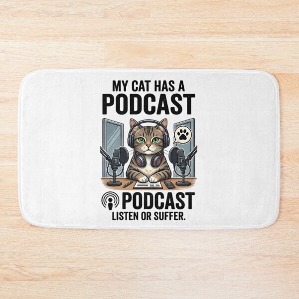 Item preview, My Cat Has A Podcast Funny Headphones Cat designed and sold by Pyt27.