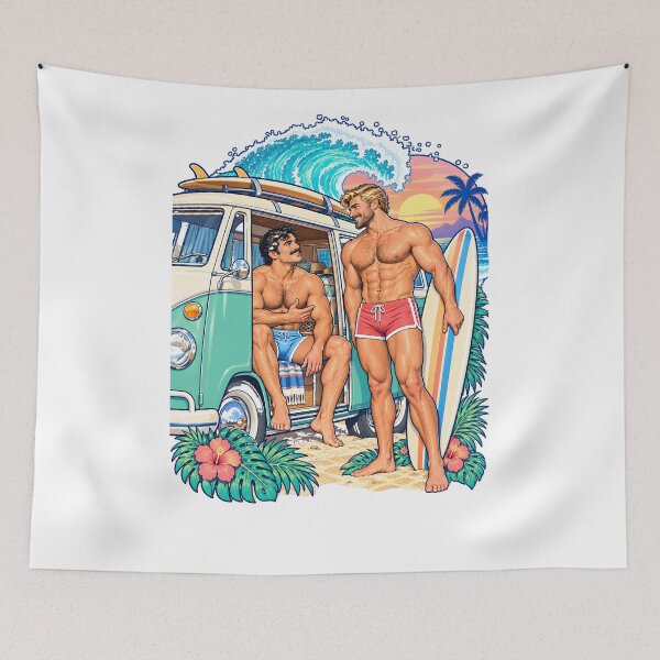 Item preview, Surfs Up Campervan designed and sold by Leatherandsmoke.