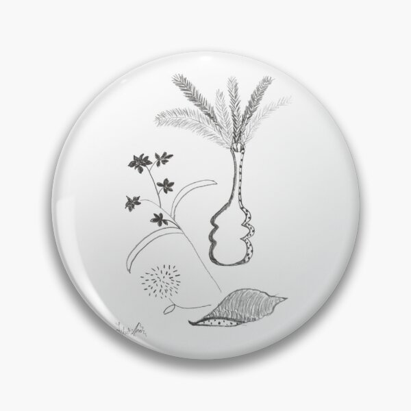 Item preview, Botanical Vase with Ferns and Flora — Hand-drawn ink & pencil illustrations. No AI — just paper and time. designed and sold by Liberarteprint.
