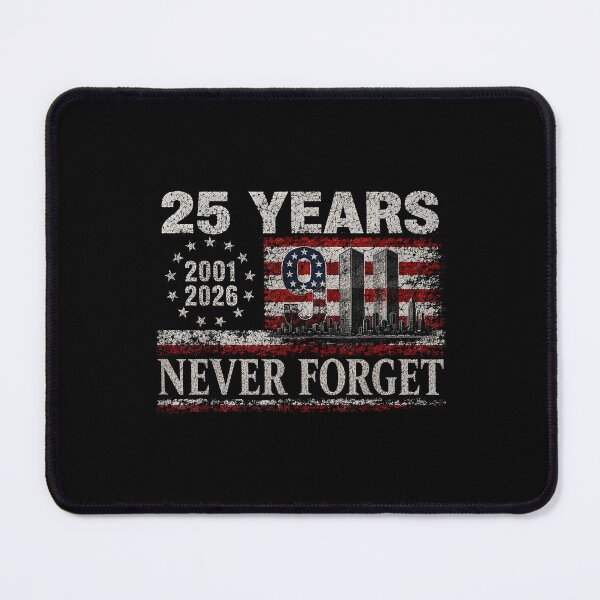 Item preview, 25 Years 9/11 Never Forget September 11 2001 2026 American Flag Memorial Tribute designed and sold by thefirstbroo.