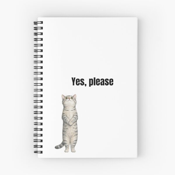 Item preview, Begging Standing Cat Yes Please Funny Cute Tabby Cat Meme Art designed and sold by EVESTUDIOART.