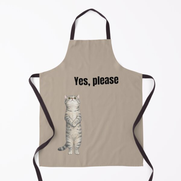 Item preview, Begging Standing Cat Yes Please Funny Cute Tabby Cat Meme Art designed and sold by EVESTUDIOART.