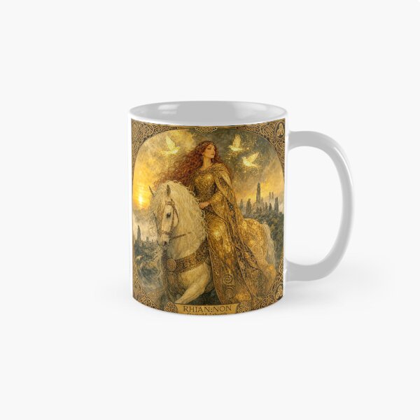 Item preview, Rhiannon at Gorsedd Arberth | A Celtic Vision of the Otherworld designed and sold by Stoneflower-Art.