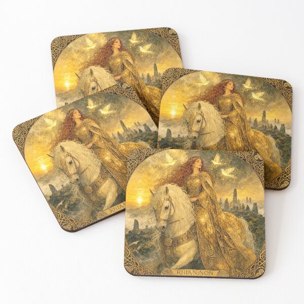 Item preview, Rhiannon at Gorsedd Arberth | A Celtic Vision of the Otherworld designed and sold by Stoneflower-Art.