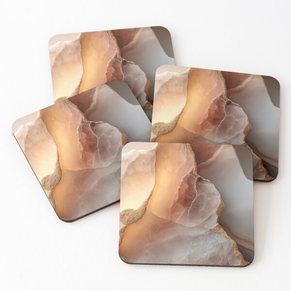 Item preview, Blush Pink Agate Slice Geode with Gold Foil Edges — Luxury Mineral Marble Texture designed and sold by LYAN-STORE.
