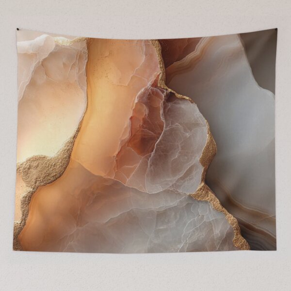 Item preview, Blush Pink Agate Slice Geode with Gold Foil Edges — Luxury Mineral Marble Texture designed and sold by LYAN-STORE.
