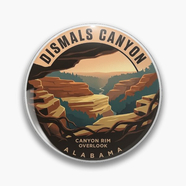 Item preview, Dismals Canyon Rim Overlook Alabama Round Sticker designed and sold by DetourDgn.