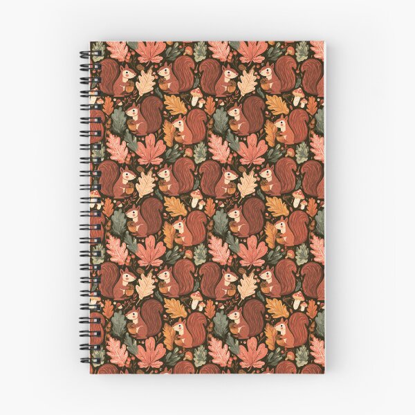 Item preview, Cute Squirrel Autumn Leaves Acorn Fall Pattern designed and sold by NicolasGlowArt.