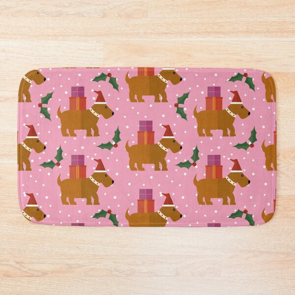 Item preview, Christmas dogs on pink designed and sold by reneesillus.