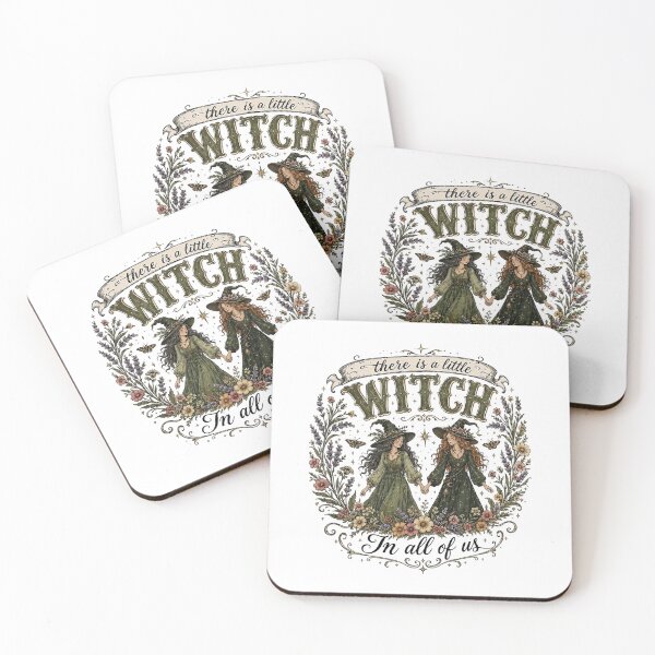 Item preview, There Is a Little Witch in All of Us Witchy Sisters Vintage Halloween designed and sold by thefirstbroo.