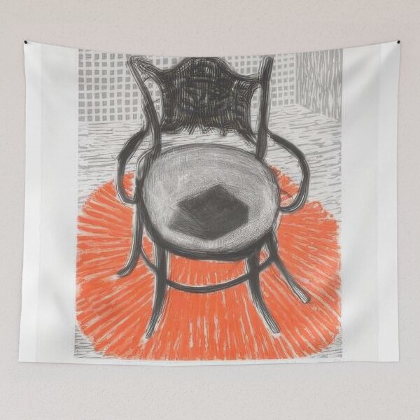 Item preview, David Hockney -  Chair With Book On Red Carpet - Signed Print by David Hockney undefinedr designed and sold by LILLIANSTRANGEy.