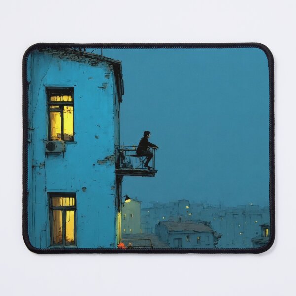 Item preview, Lonely Man on City Balcony designed and sold by Not Hugo.