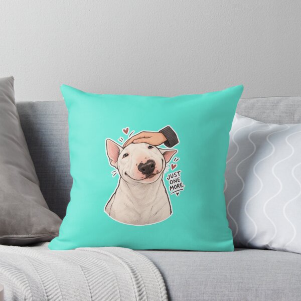 Item preview, Bull Terrier Head Pat – “Just One More” Cute Dog Sticker designed and sold by CROFTARTS.