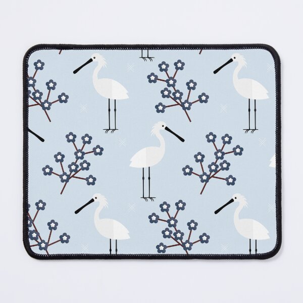 Item preview, Spoonbills on blue designed and sold by reneesillus.