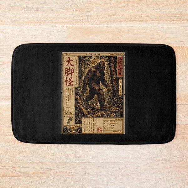 Item preview, Vintage Japanese Bigfoot Newspaper Funny Cryptid Sasquatch designed and sold by Pider-Vampire.