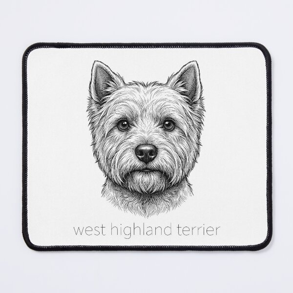 Item preview, West Highland White Terrier Portrait Illustration designed and sold by SUP-R-Ts.