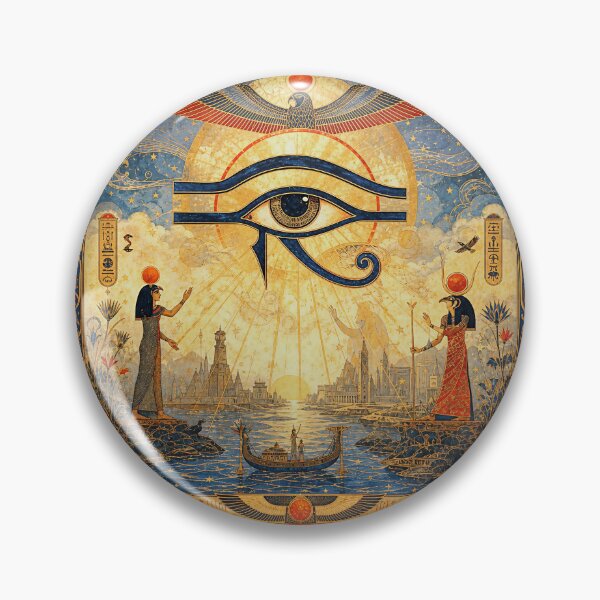 Item preview, The Eye of Ra Over Kemet | Mystical Egyptian Wall Art designed and sold by Stoneflower-Art.