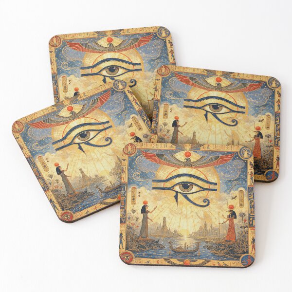 Item preview, The Eye of Ra Over Kemet | Mystical Egyptian Wall Art designed and sold by Stoneflower-Art.