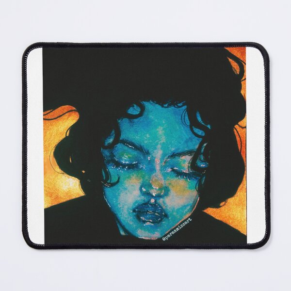 Item preview, Portrait of blue girl designed and sold by parsolrubyart.