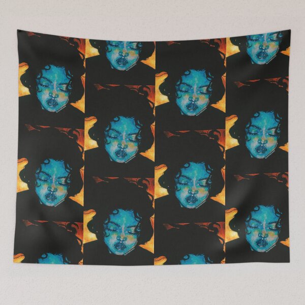 Item preview, Portrait of blue girl  designed and sold by parsolrubyart.