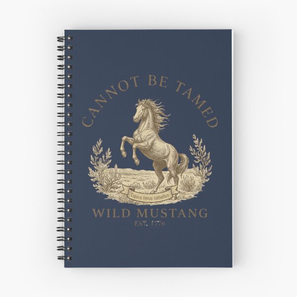 Item preview, Cannot Be Tamed American Mustang Humor Badge designed and sold by CalmCapy Co.