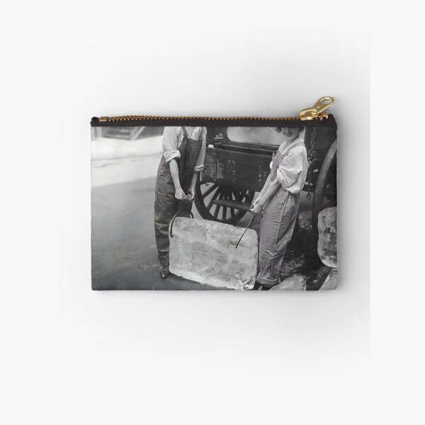 Item preview, The Icewoman cometh - young women delivering ice during World War I, 1918 vintage black and white photograph designed and sold by Astrid Arkhangelsky.
