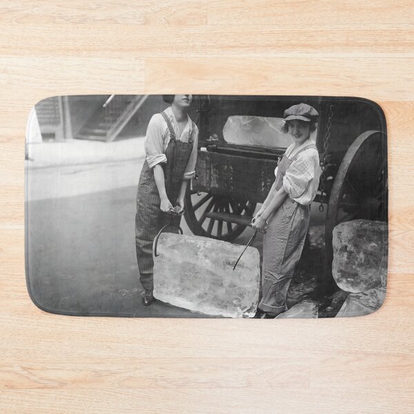 Item preview, The Icewoman cometh - young women delivering ice during World War I, 1918 vintage black and white photograph designed and sold by Astrid Arkhangelsky.