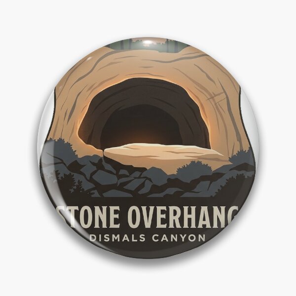 Item preview, Dismals Canyon Stone Overhang Alabama Crest Sticker designed and sold by DetourDgn.
