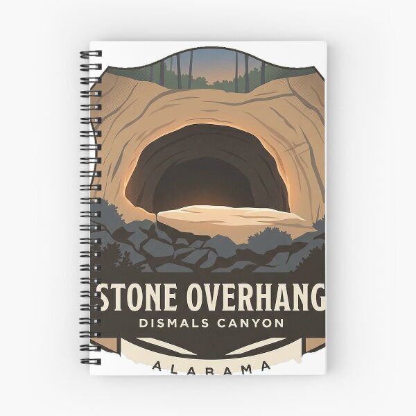 Item preview, Dismals Canyon Stone Overhang Alabama Crest Sticker designed and sold by DetourDgn.