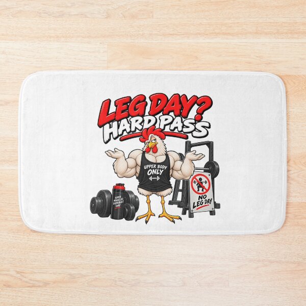 Item preview, Leg Day Hard Pass Funny Chicken Gym designed and sold by NoeValdric.