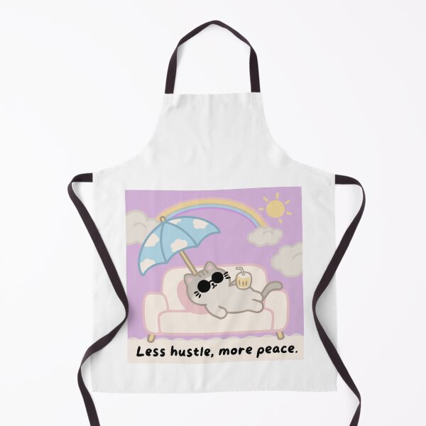 Item preview, Cute Cartoon Cat Kawaii Aesthetic Self Care – Chill Cat with Coconut Under Rainbow Umbrella designed and sold by designer14years.
