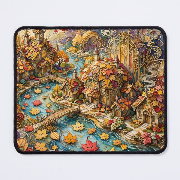 Item preview, Whimsical Autumn Leaf Village designed and sold by m-y-A-I-A-R-T-.