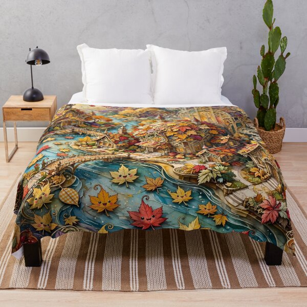 Item preview, Whimsical Autumn Leaf Village designed and sold by m-y-A-I-A-R-T-.