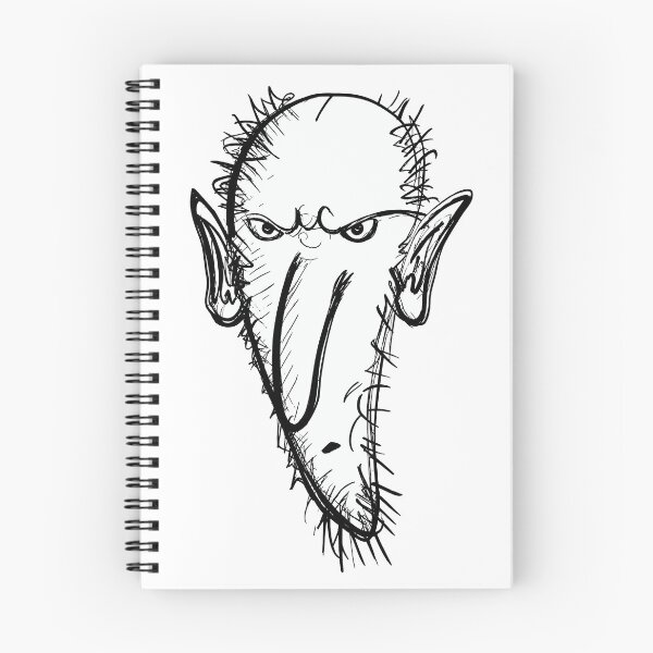 Item preview, Angry Gremlin Sketch – Hand-Drawn Ink Line Art Monster Face designed and sold by urkog.