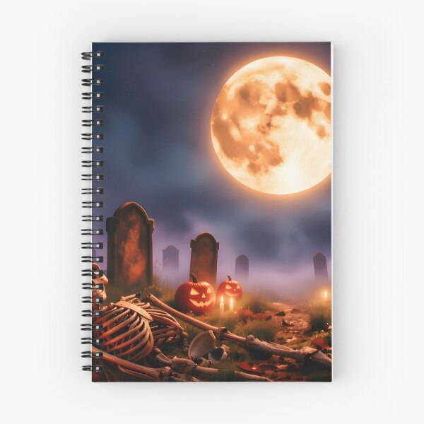 Item preview, SPOOKY HALLOWEEN SKELETON GRAVEYARD & PUMPKIN NIGHT designed and sold by Daniela`s shop.
