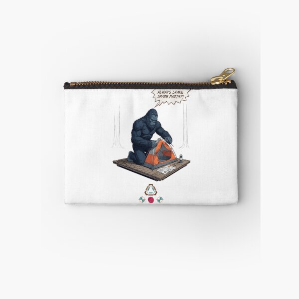 Item preview, Bigfoot Assembling a Camping Tent - Hilarious Sasquatch Cryptid Art designed and sold by Whimsy Trail Co.