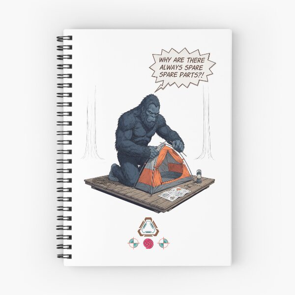 Item preview, Bigfoot Assembling a Camping Tent - Hilarious Sasquatch Cryptid Art designed and sold by Whimsy Trail Co.