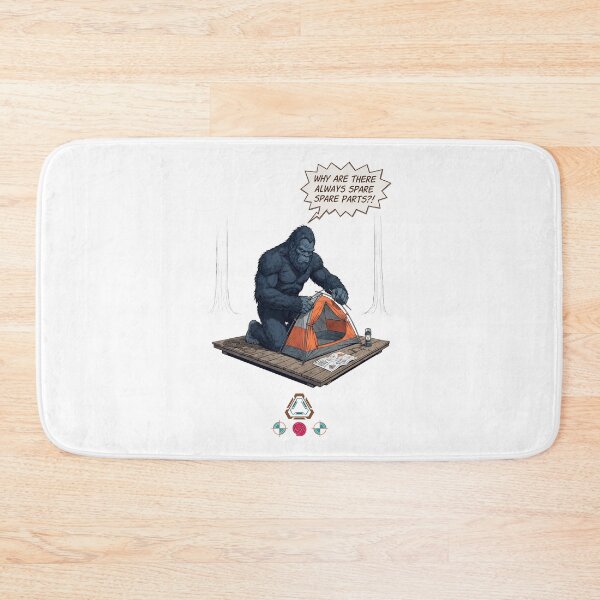Item preview, Bigfoot Assembling a Camping Tent - Hilarious Sasquatch Cryptid Art designed and sold by Whimsy Trail Co.