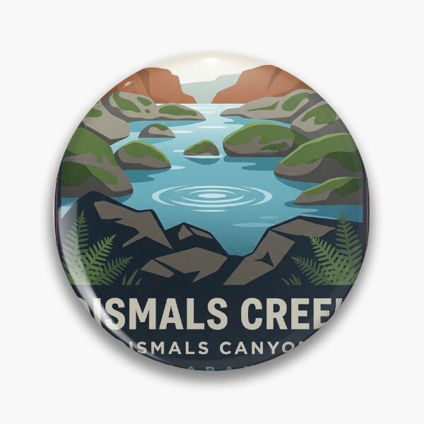 Item preview, Dismals Creek Mossy Boulders Alabama Canyon Sticker designed and sold by DetourDgn.